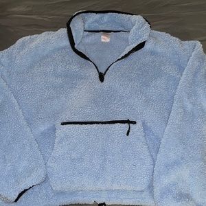 Long sleeve fleece pull over jacket